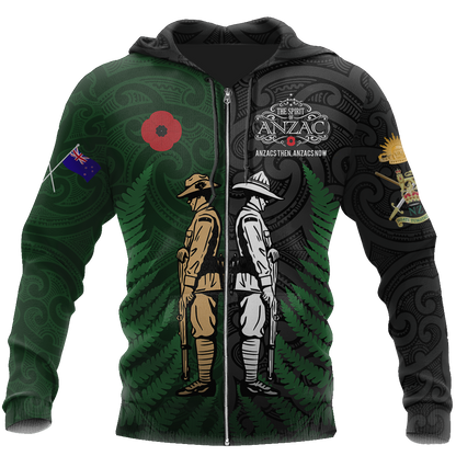 Tmarc Tee Remembrance Anzac day Kiwi and Australia Soldier