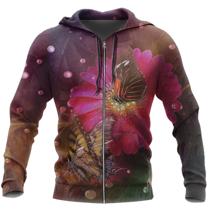Butterfly Sweet Garden 3D Winter Clothes TR111101 NM-Apparel-NM-Zipped Hoodie-S-Vibe Cosy™