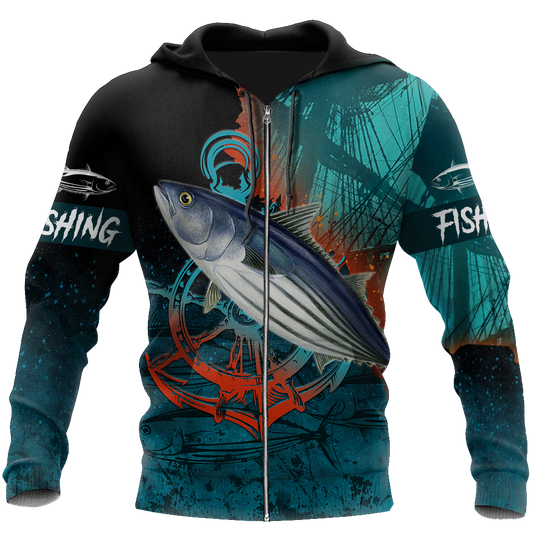 Saltwater Fishing on the helm 3D all over shirts for men and women TR030301 - Amaze Style™-Apparel