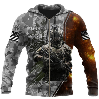 Memorial day Remember and honor the heroes 3D over printed shirts grey TR220403 - Amaze Style™-Apparel
