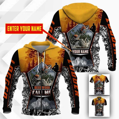 Logger Woodworking Custom Name 3D Full Printing - Amaze Style™-Apparel