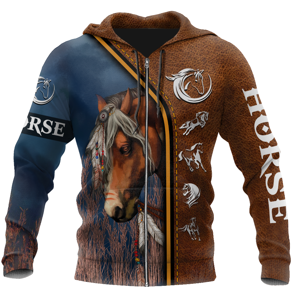 Love Horse 3D All Over Printed Shirts TR0705203-Apparel-MP-Zipped Hoodie-S-Vibe Cosy™