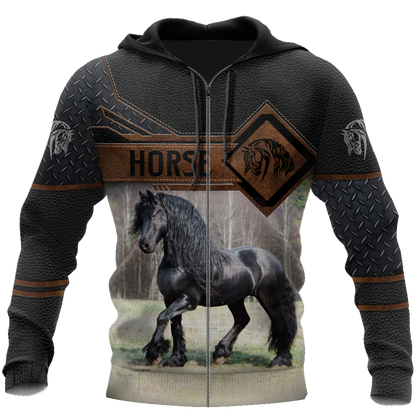Premium Friesian Horse 3D All Over Printed Unisex Shirts