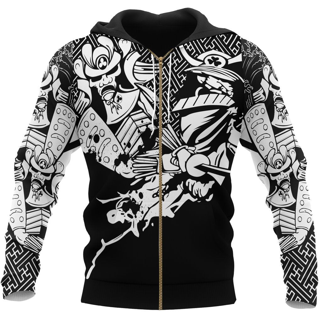 Japan Hoodie - Fighting Samurai - Amaze Style™-Apparel