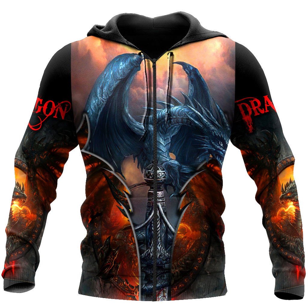 Premium Blue Dragon All Over Printed Shirts For Men And Women MEI