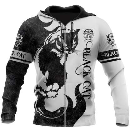 Love Black Cat Tattoo 3D all over shirts for men and women