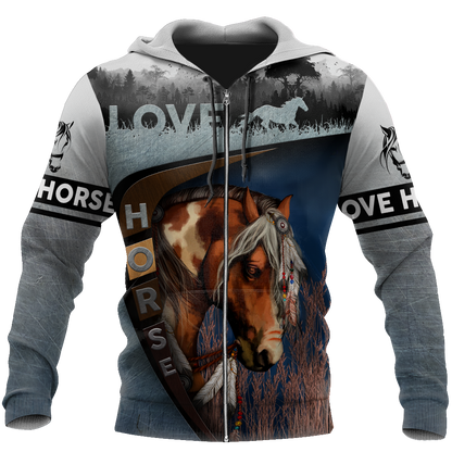 Love Horse 3D All Over Printed Shirts TR2704200 - Amaze Style™-Apparel