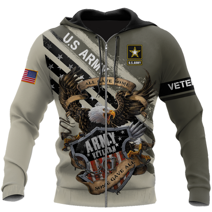 US Veteran Army All Gave Some 3D Shirts Proud Military