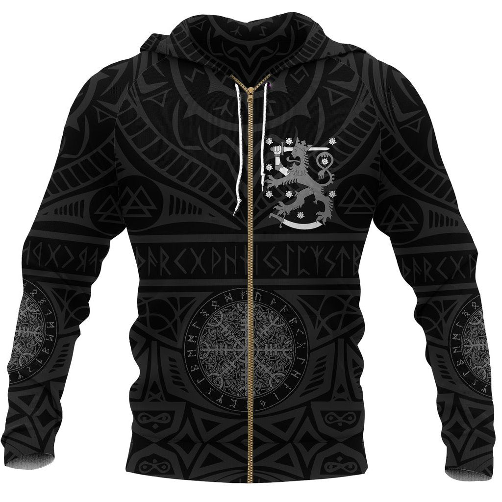 Finland Vikings Tattoo Hoodie - Amaze Style™-ALL OVER PRINT HOODIES