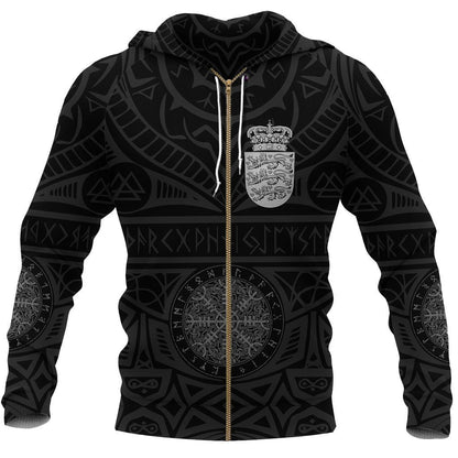 Denmark Vikings Tattoo Hoodie - Amaze Style™-Apparel
