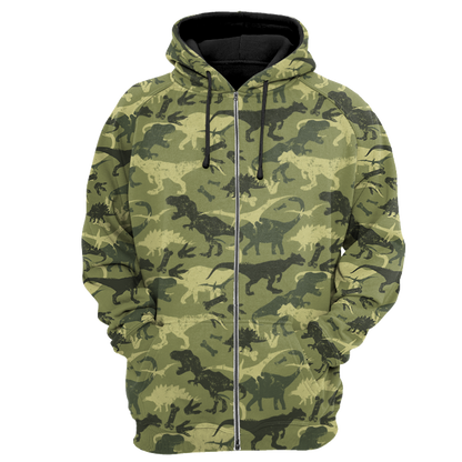Dinosaur Beautiful Camo 3D all over printed shirts