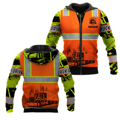 Personalized Trucker Safety 3D All Over Printed Shirts For Men And Women TN