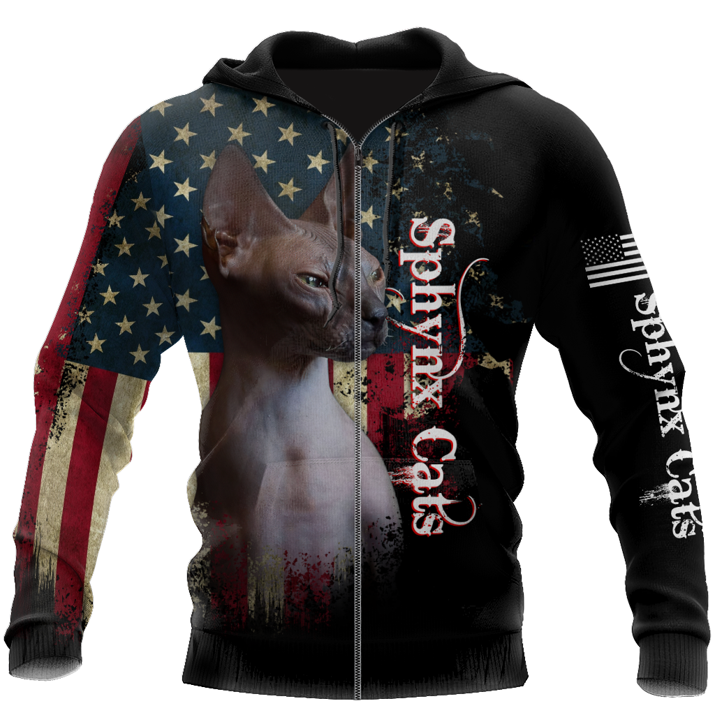 American Sphynx cat 3D printed shirts for men and women