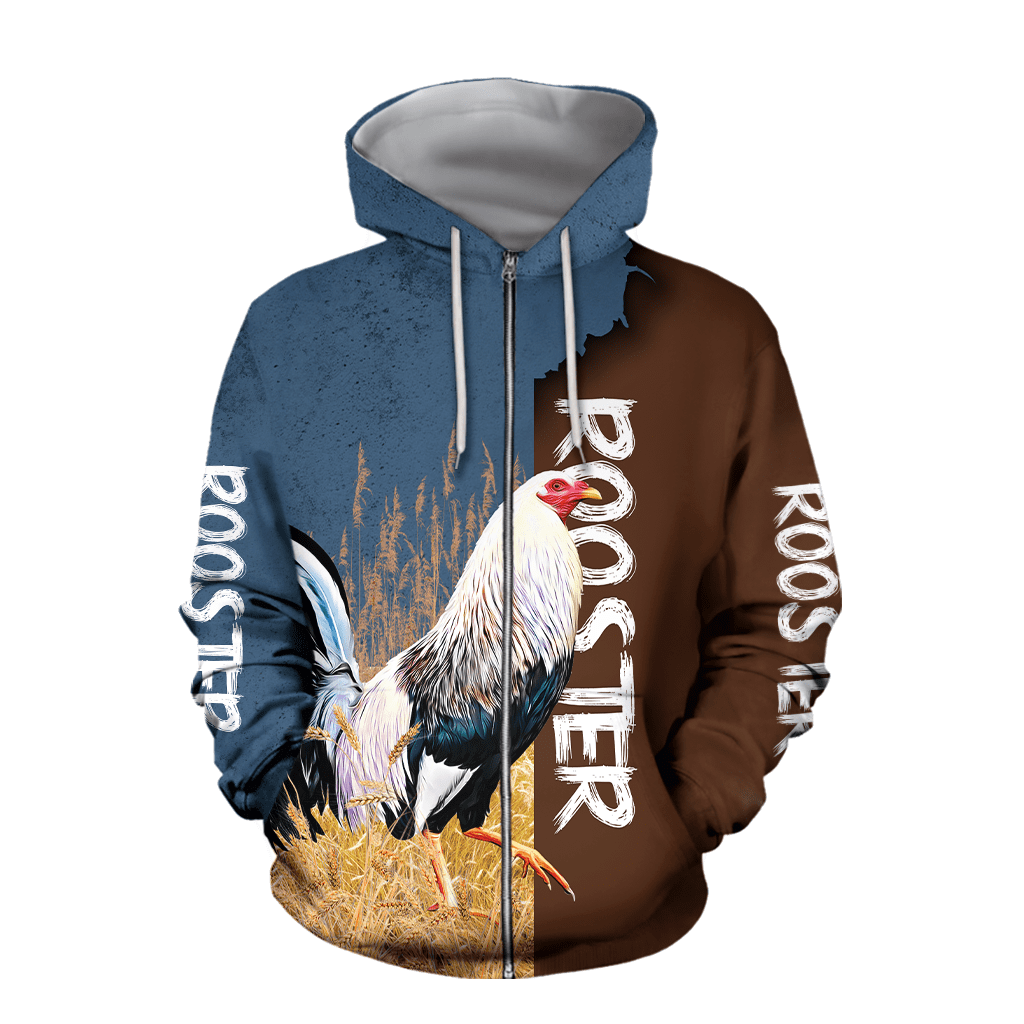 Premium White Rooster 3D All Over Printed Unisex Shirts