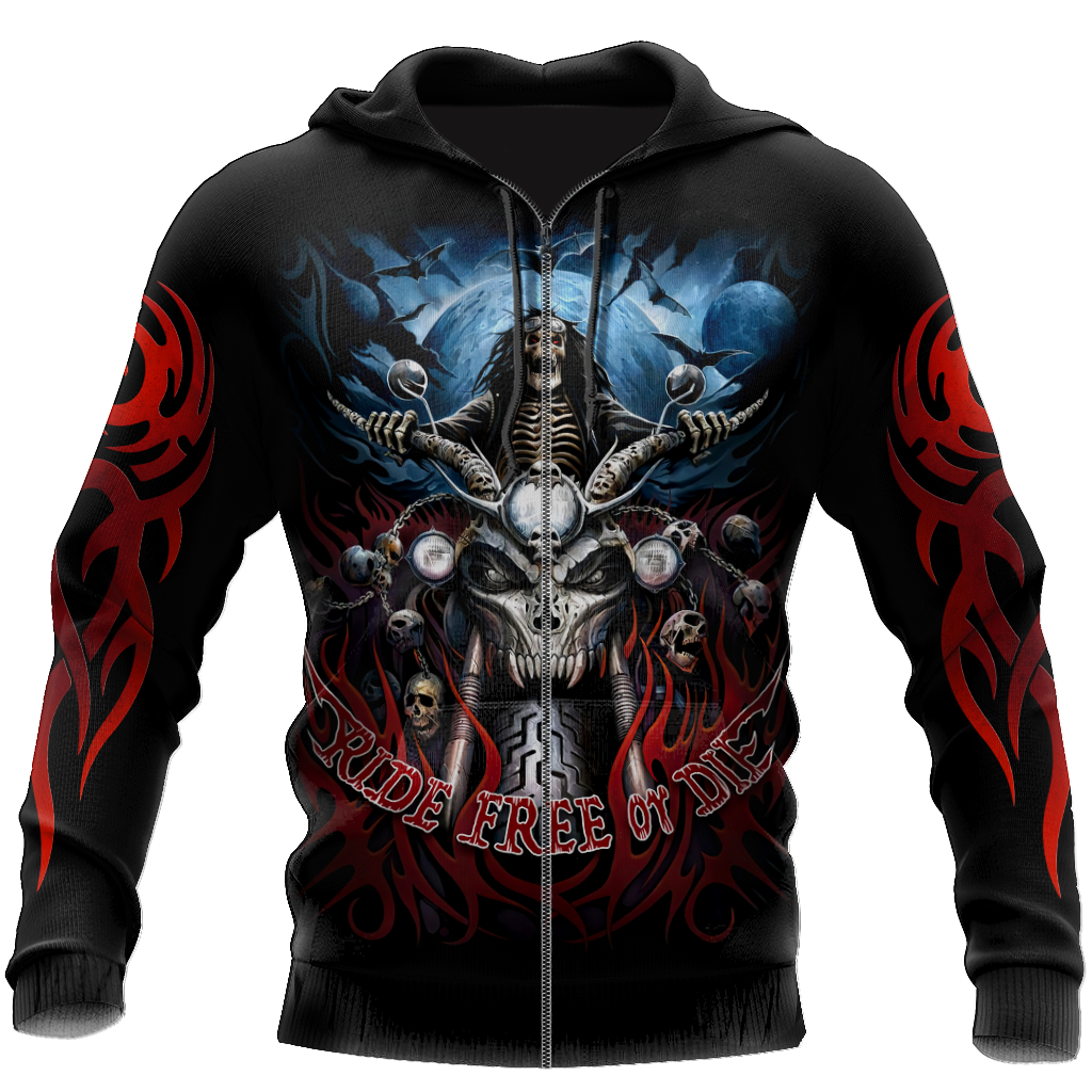 Ride free or die 3D All Over Printed Shirts and short for Men and Women PL
