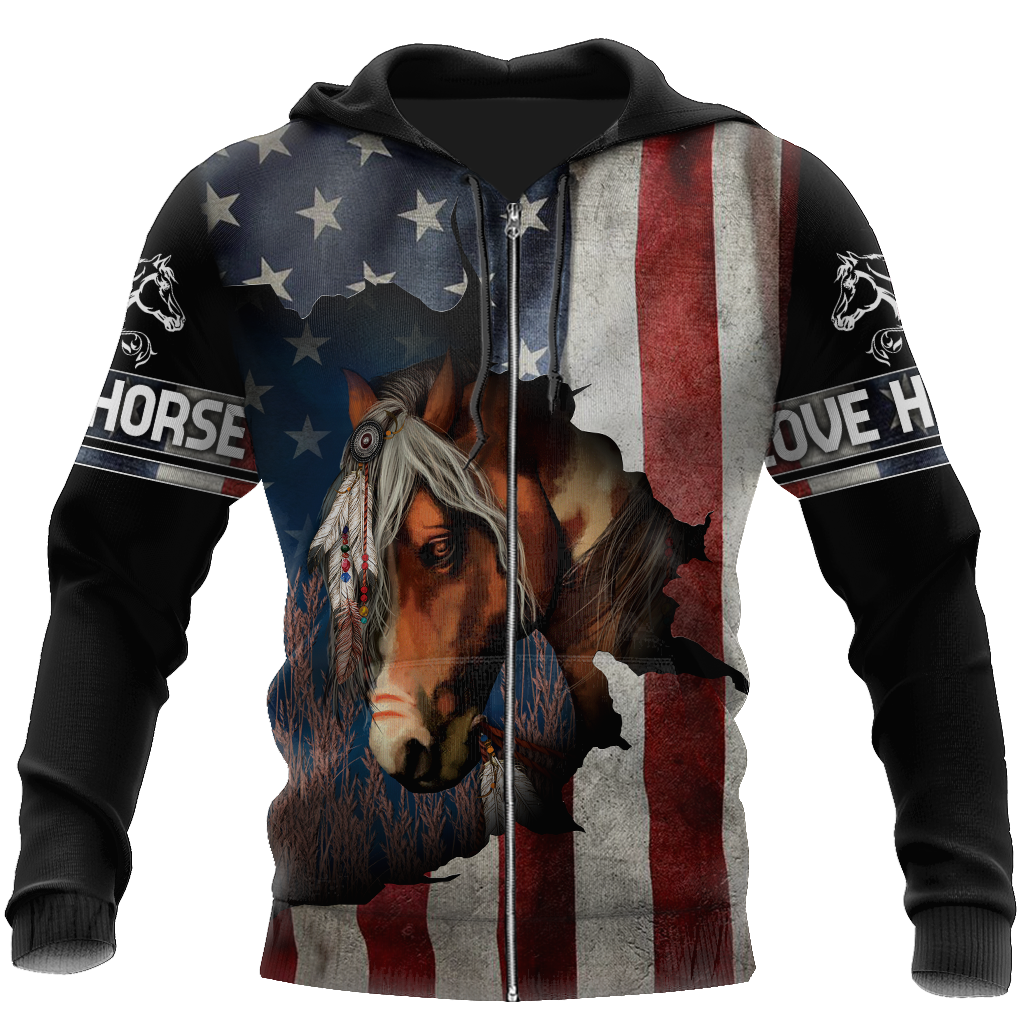 Love Beautiful Horse 3D All Over Printed Shirts TR0805201 - Amaze Style™-Apparel