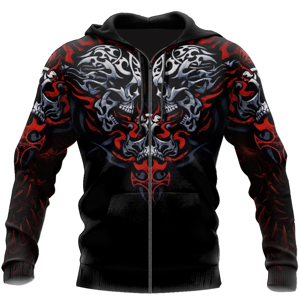 Premium Unisex All Over Printed Confronting Skulls Shirts MEI