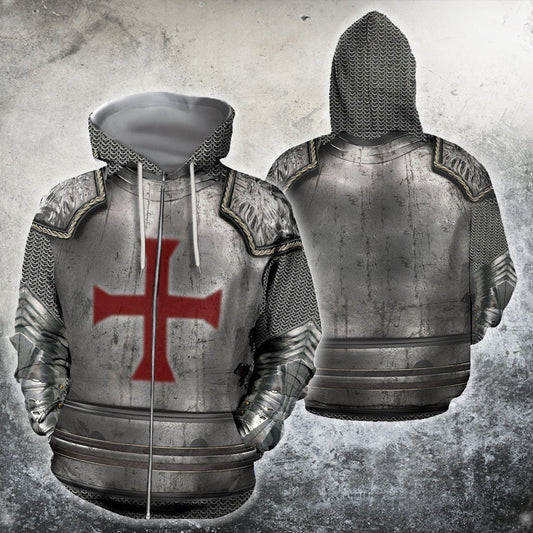 3D All Over Printed Knights Templar Tops - Amaze Style™-Apparel