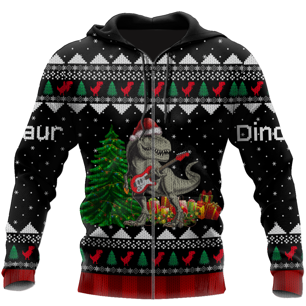 Dinosaur Christmas 3D all over printed shirts