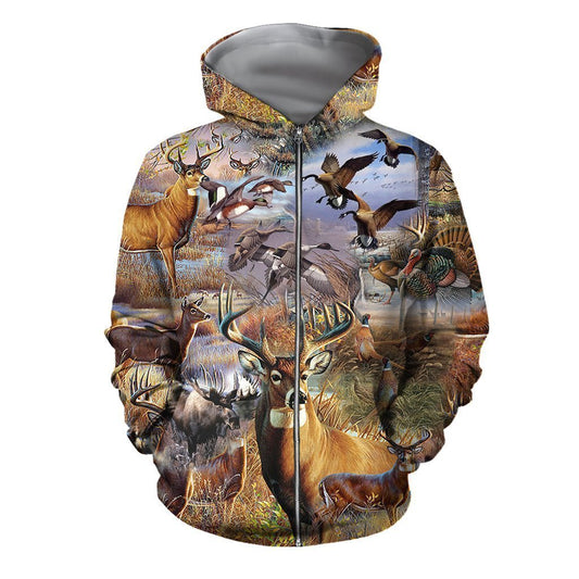 3D All Over Printed Camo Hunting Animals Art Shirts and Shorts - Amaze Style™-Apparel