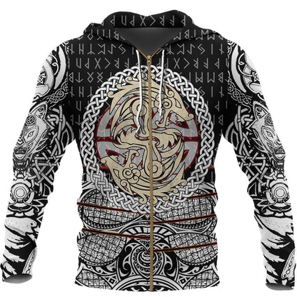Fenrir Vikings Tattoo Style 3D Style