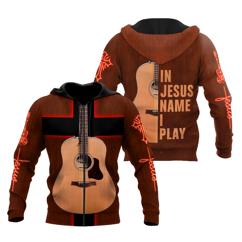 Guitar In Jesus Name I Play 3D Printed Unisex Shirts TN